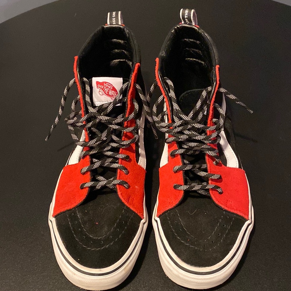 Vans Red and Black High Top
